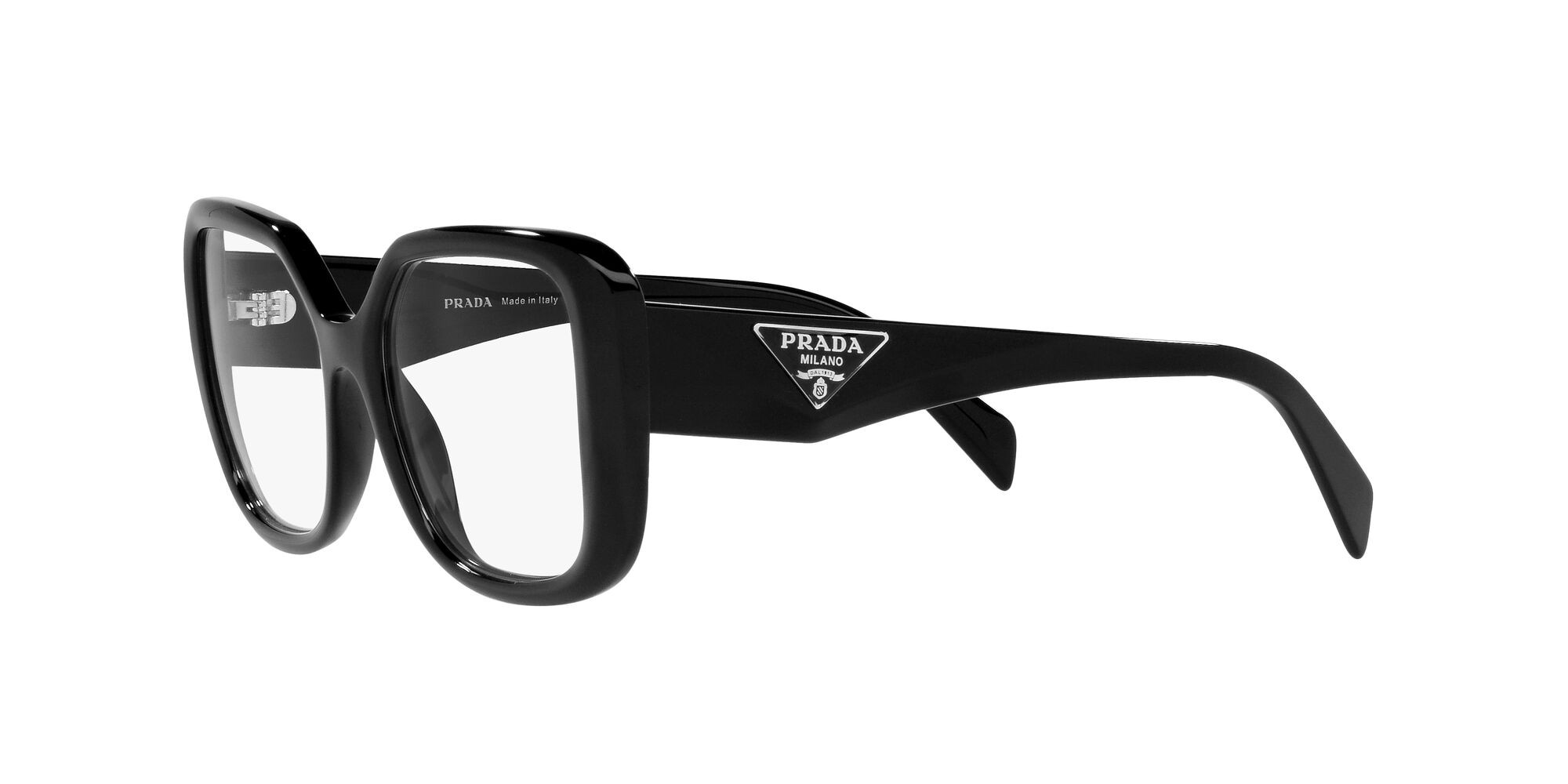 Brillen Prada PR 10ZV (1AB1O1) farbe nero form quadratisch gläser lente demo