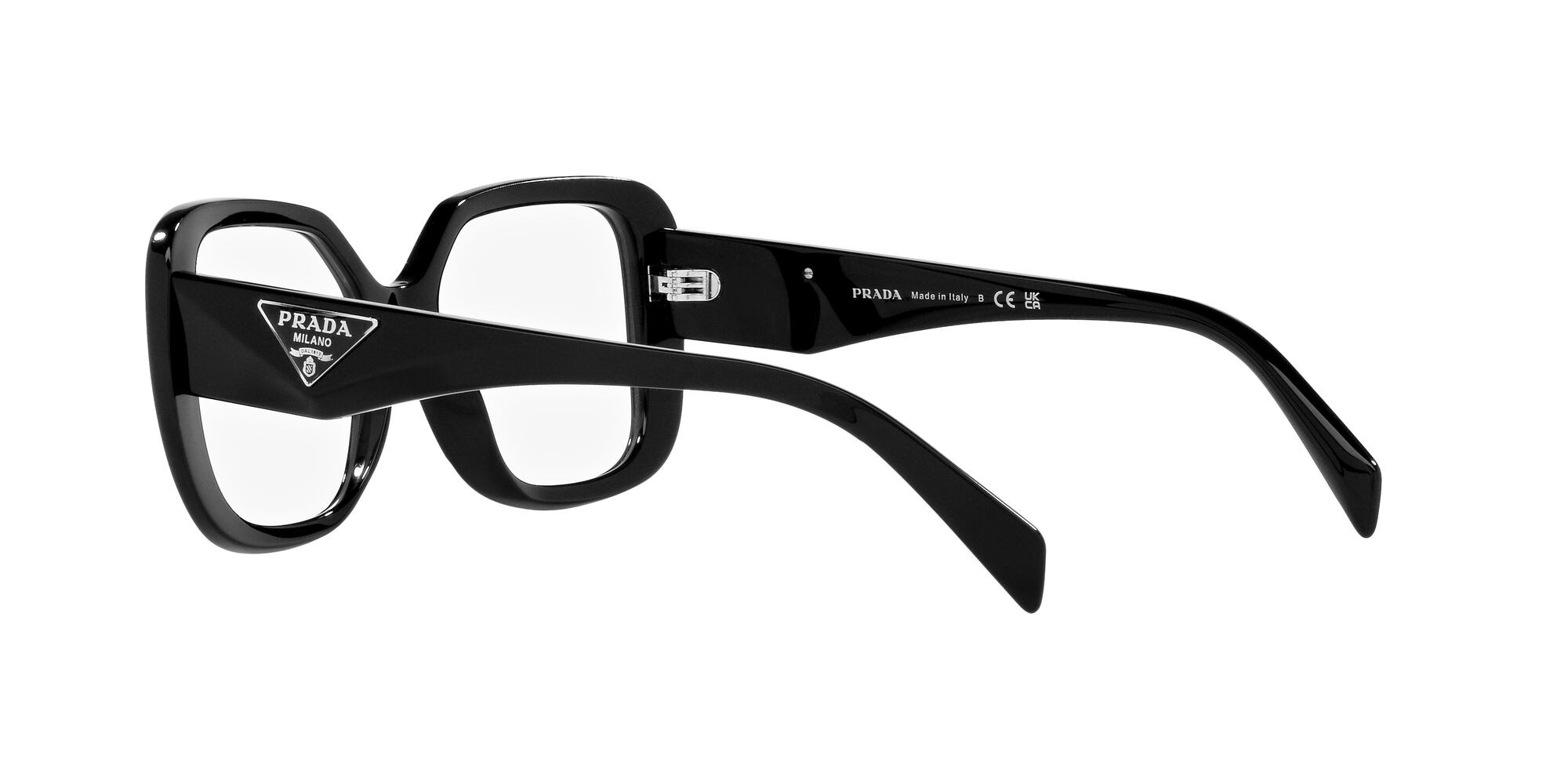 Brillen Prada PR 10ZV (1AB1O1) farbe nero form quadratisch gläser lente demo