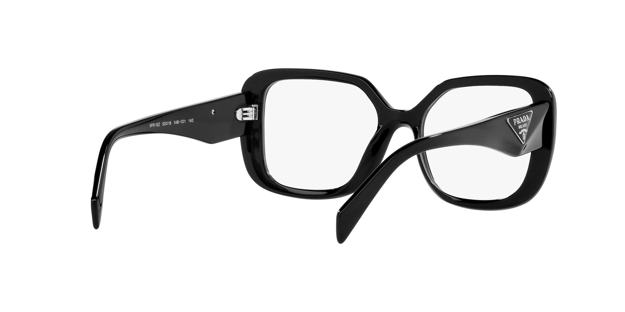 Brillen Prada PR 10ZV (1AB1O1) farbe nero form quadratisch gläser lente demo