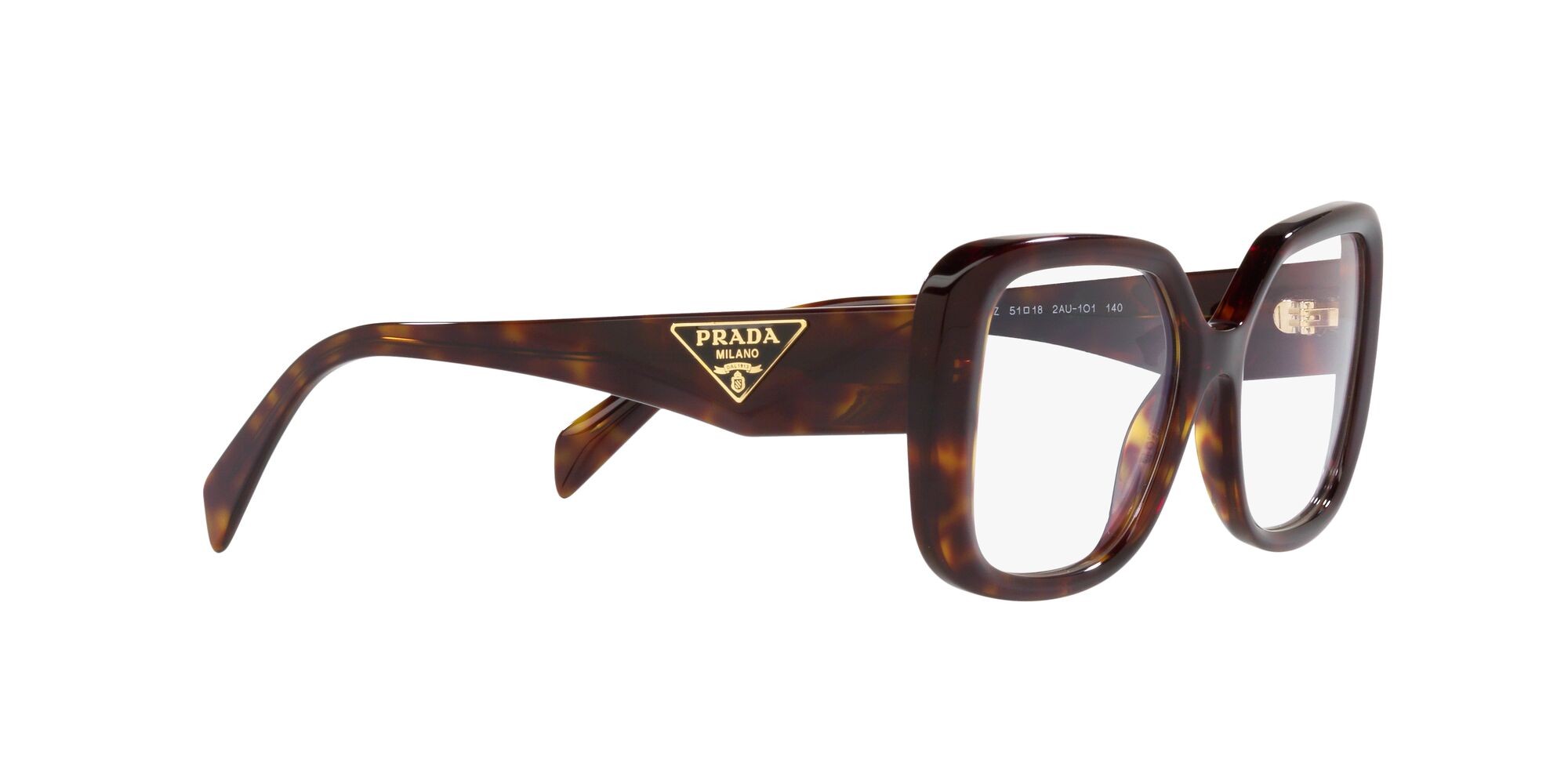 Brillen Prada PR 10ZV (2AU1O1) farbe tartarugato form quadratisch gläser lente demo