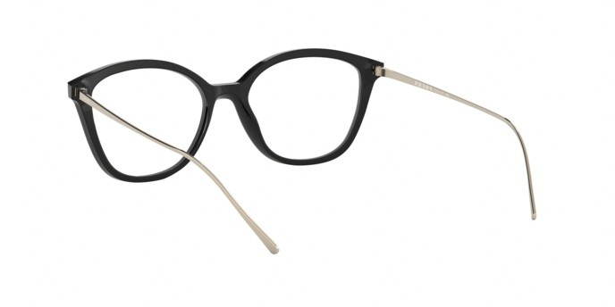 Brillen Prada Conceptual PR 11VV (1AB1O1) farbe black form quadratisch gläser demo lens