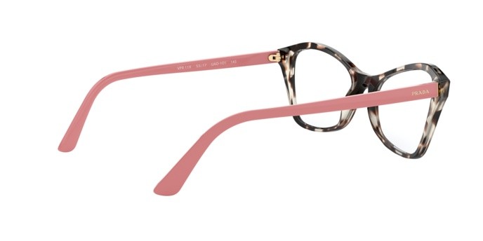 Brillen Prada PR 11XV (UAO1O1) farbe spotted opal brown form schmetterling gläser demo lens