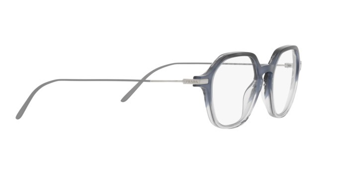 Occhiali da sole Prada PR 11YS (12B04R) colore night gradient crystal forma quadrato lenti photo clear to blue