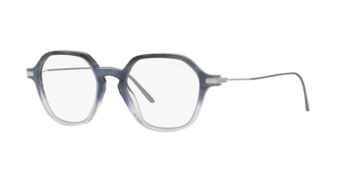 Occhiali da sole Prada PR 11YS (12B04R) colore night gradient crystal forma quadrato lenti photo clear to blue
