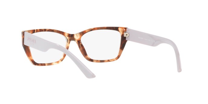 Eyeglasses Prada PR 11YV (07R1O1) color caramel tortoise shape irregular lenses demo lens