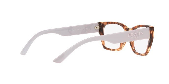 Eyeglasses Prada PR 11YV (07R1O1) color caramel tortoise shape irregular lenses demo lens