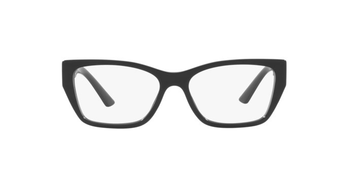 Brillen Prada PR 11YV (1AB1O1) farbe black form unregelmäßig gläser demo lens