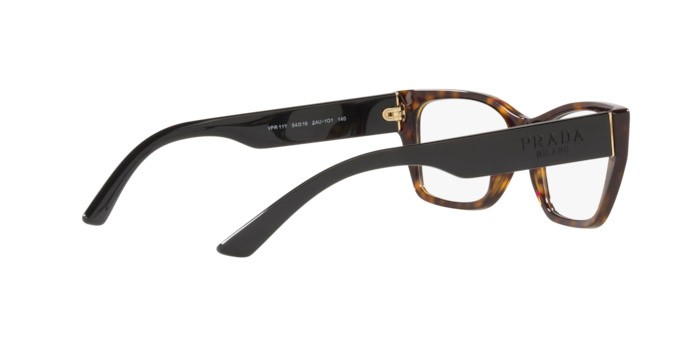 Brillen Prada PR 11YV (2AU1O1) farbe tortoise form unregelmäßig gläser demo lens