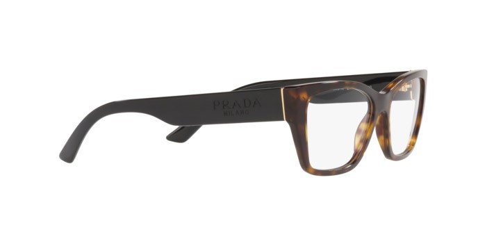 Brillen Prada PR 11YV (2AU1O1) farbe tortoise form unregelmäßig gläser demo lens