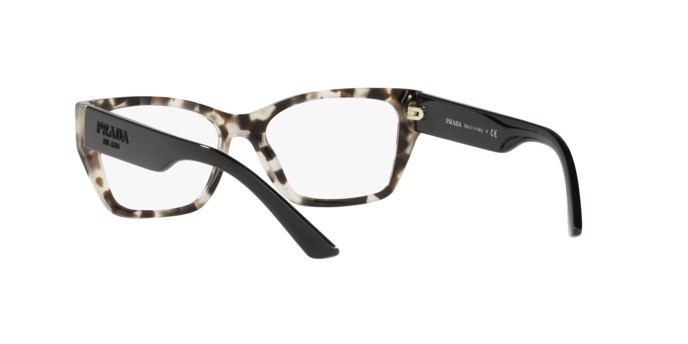 Brillen Prada PR 11YV (UAO1O1) farbe talc tortoise form unregelmäßig gläser demo lens