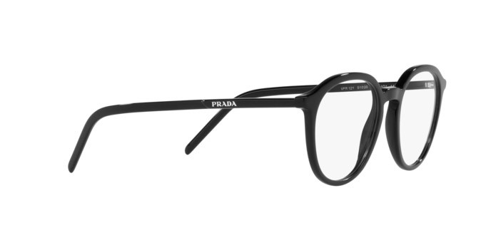 Brillen Prada PR 12YV (1AB1O1) farbe black form pantos gläser demo lens