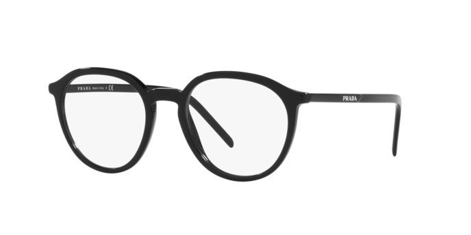Brillen Prada PR 12YV (1AB1O1) farbe black form pantos gläser demo lens