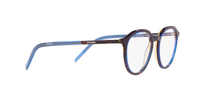 Brillen Prada PR 12YV (ZXH1O1) farbe denim tortoise form pantos gläser demo lens