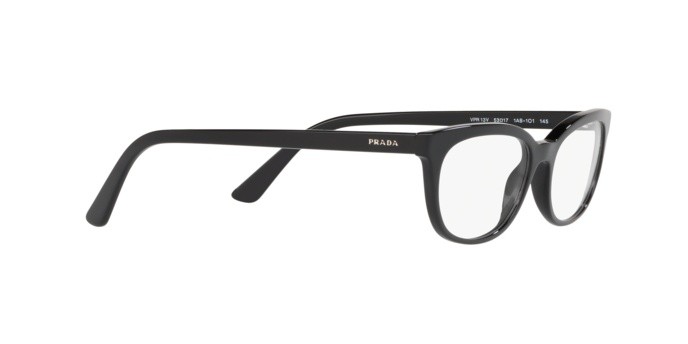 Brillen Prada Catwalk PR 13VV (1AB1O1) farbe black form oval gläser demo lens