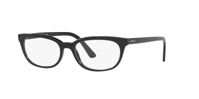 Brillen Prada Catwalk PR 13VV (1AB1O1) farbe black form oval gläser demo lens