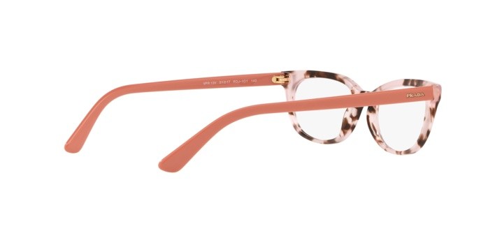 Brillen Prada Catwalk PR 13VV (ROJ1O1) farbe spotted pink form oval gläser demo lens