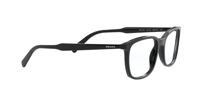 Brillen Prada Conceptual PR 13XV (1AB1O1) farbe black form quadratisch gläser demo lens