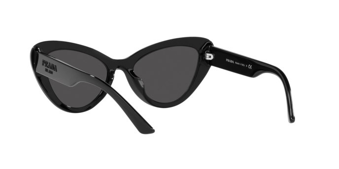 Sonnenbrillen Prada PR 13YS (1AB5S0) farbe black form cat-eye gläser dark grey