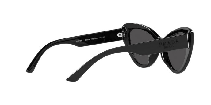 Sonnenbrillen Prada PR 13YS (1AB5S0) farbe black form cat-eye gläser dark grey