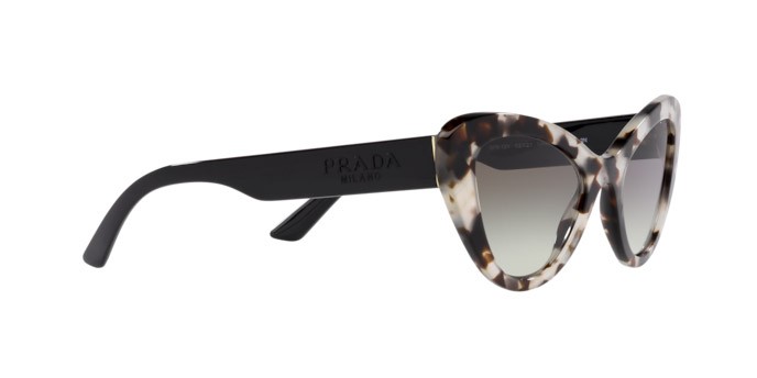 Sonnenbrillen Prada PR 13YS (UAO0A7) farbe talc havana form cat-eye gläser grey gradient