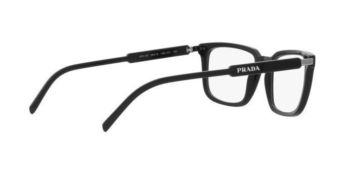 Brillen Prada PR 13YV (1AB1O1) farbe black form rechteckig gläser demo lens