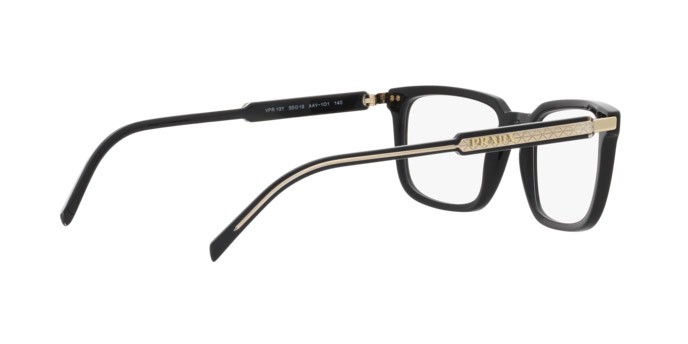 Brillen Prada PR 13YV (AAV1O1) farbe black form rechteckig gläser demo lens