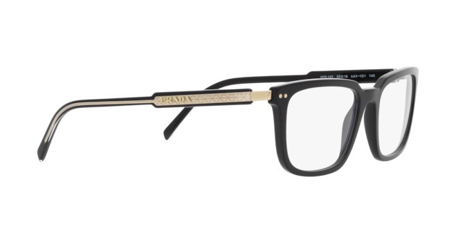 Brillen Prada PR 13YV (AAV1O1) farbe black form rechteckig gläser demo lens
