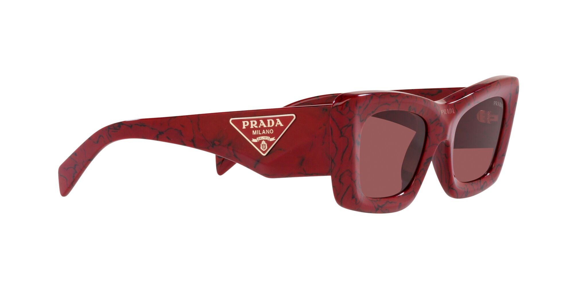 Sonnenbrillen Prada PR 13ZS (15D08S) farbe etruscan marble form cat-eye gläser viola scuro
