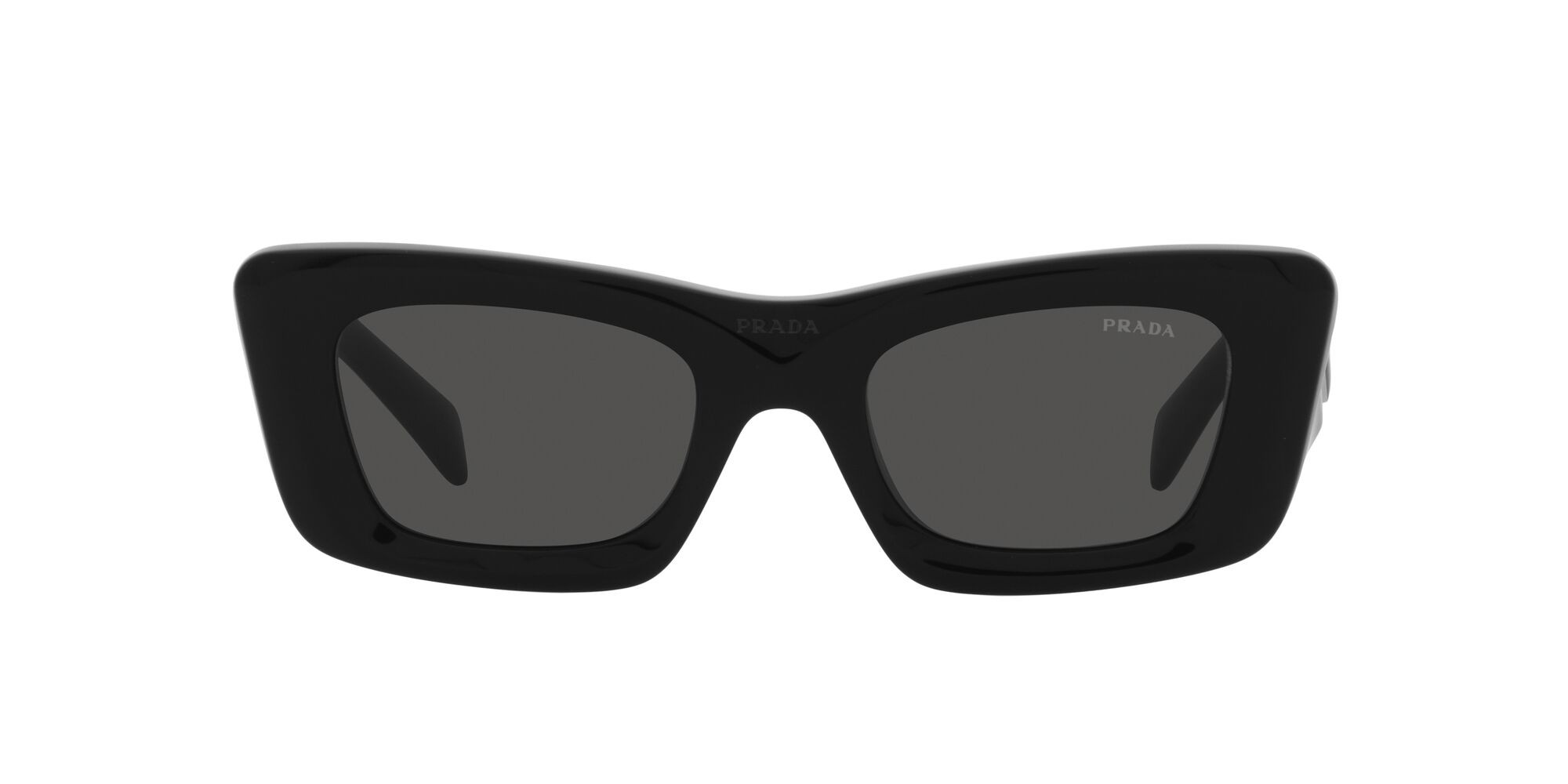 Sonnenbrillen Prada PR 13ZS (1AB5S0) farbe nero form cat-eye gläser grigio scuro