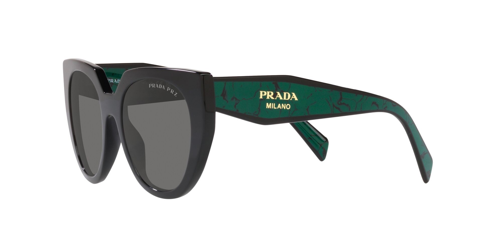 Sonnenbrillen Prada PR 14WS (1AB5Z1) farbe nero form cat-eye gläser polar grigio scuro