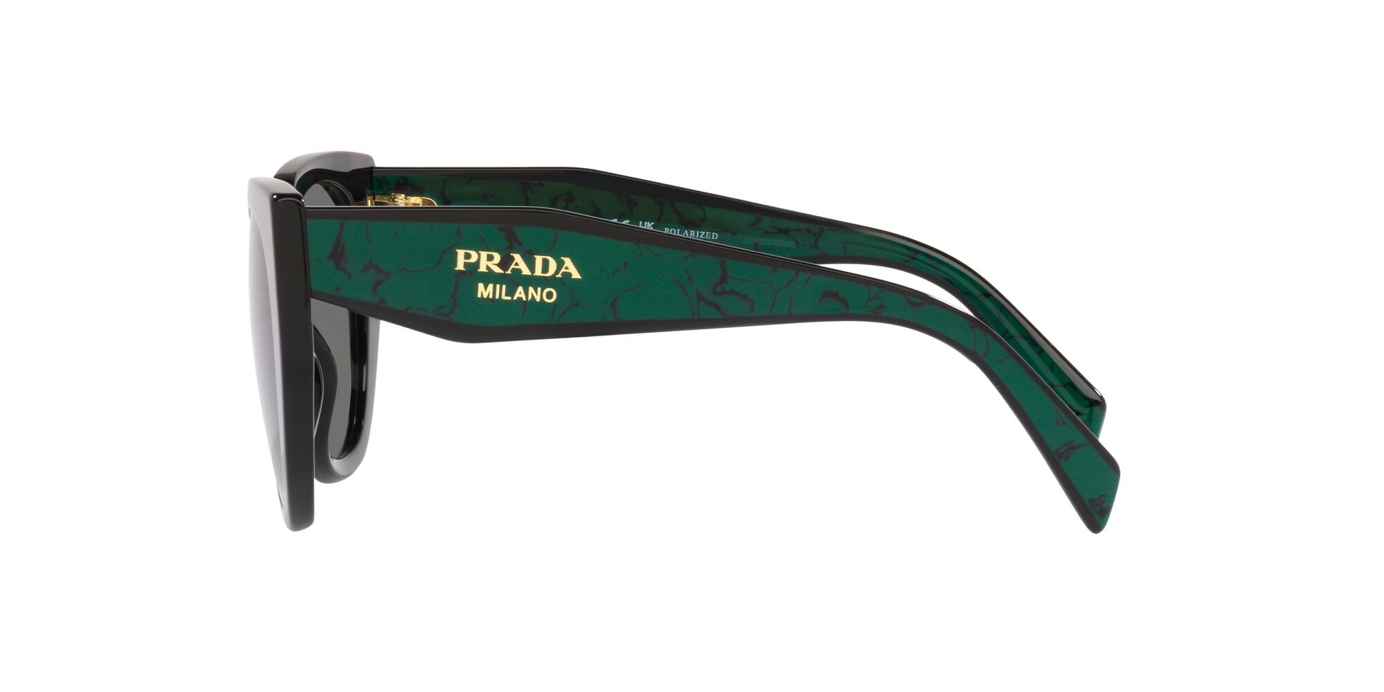 Sonnenbrillen Prada PR 14WS (1AB5Z1) farbe nero form cat-eye gläser polar grigio scuro