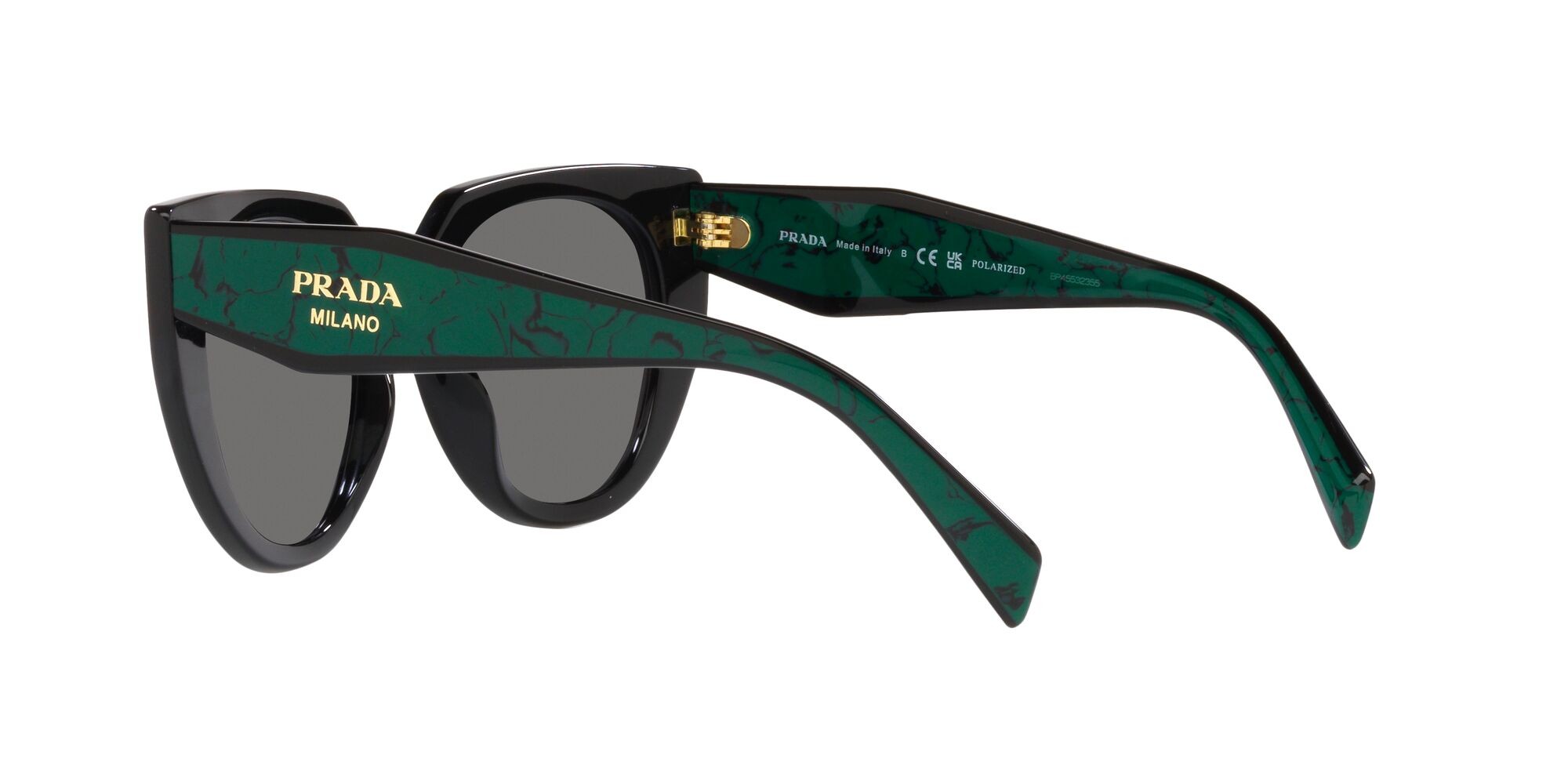 Sonnenbrillen Prada PR 14WS (1AB5Z1) farbe nero form cat-eye gläser polar grigio scuro