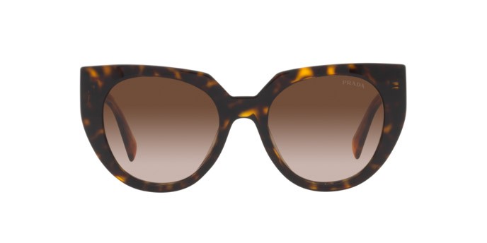 Sonnenbrillen Prada PR 14WS (2AU6S1) farbe tortoise form cat-eye gläser brown gradient