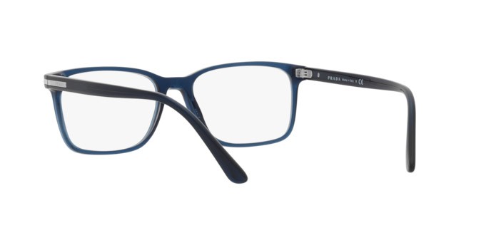 Occhiali da vista Prada PR 14WV (08Q1O1) colore blue crystal forma rettangolare lenti demo lens