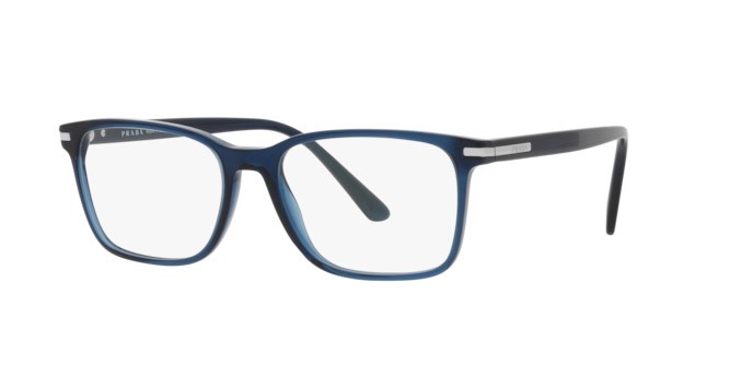 Occhiali da vista Prada PR 14WV (08Q1O1) colore blue crystal forma rettangolare lenti demo lens