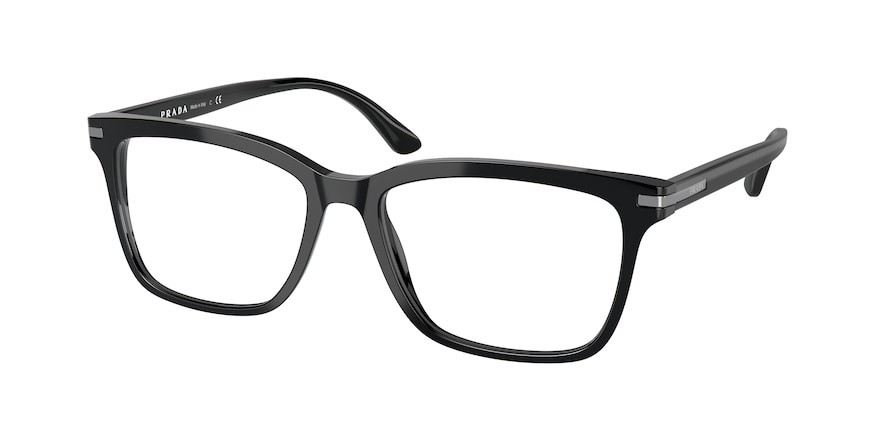 Eyeglasses Prada PR 14WV (1AB1O1) color black shape rectangle lenses demo lens