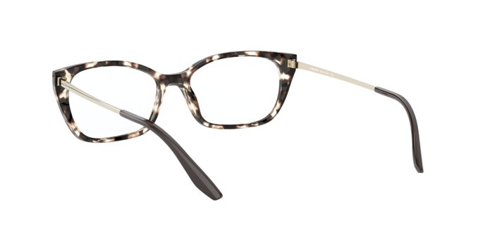 Brillen Prada PR 14XV (UAO1O1) farbe spotted brown form cat-eye gläser demo lens