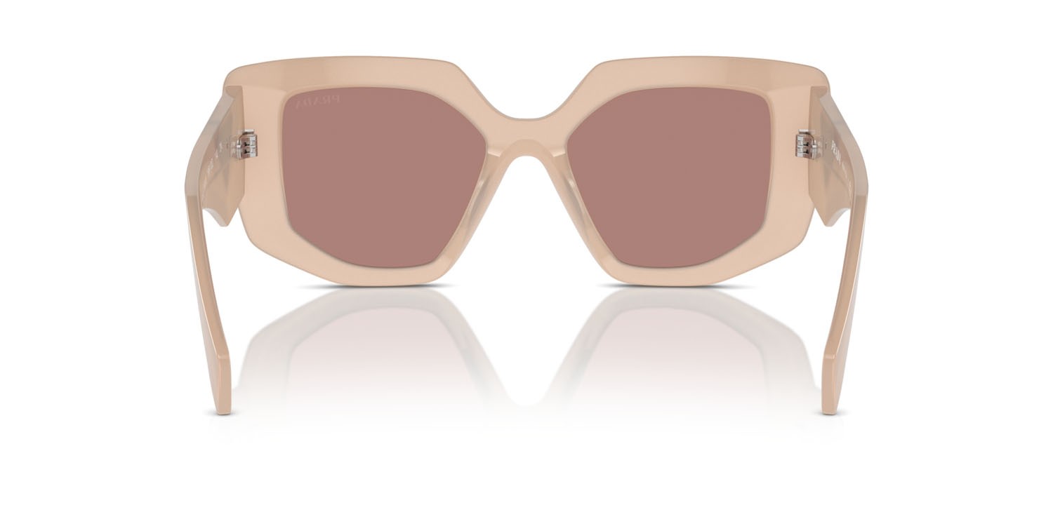 Sunglasses Prada PR 14ZS (19R10D) color opal natural shape irregular lenses marrone chiaro