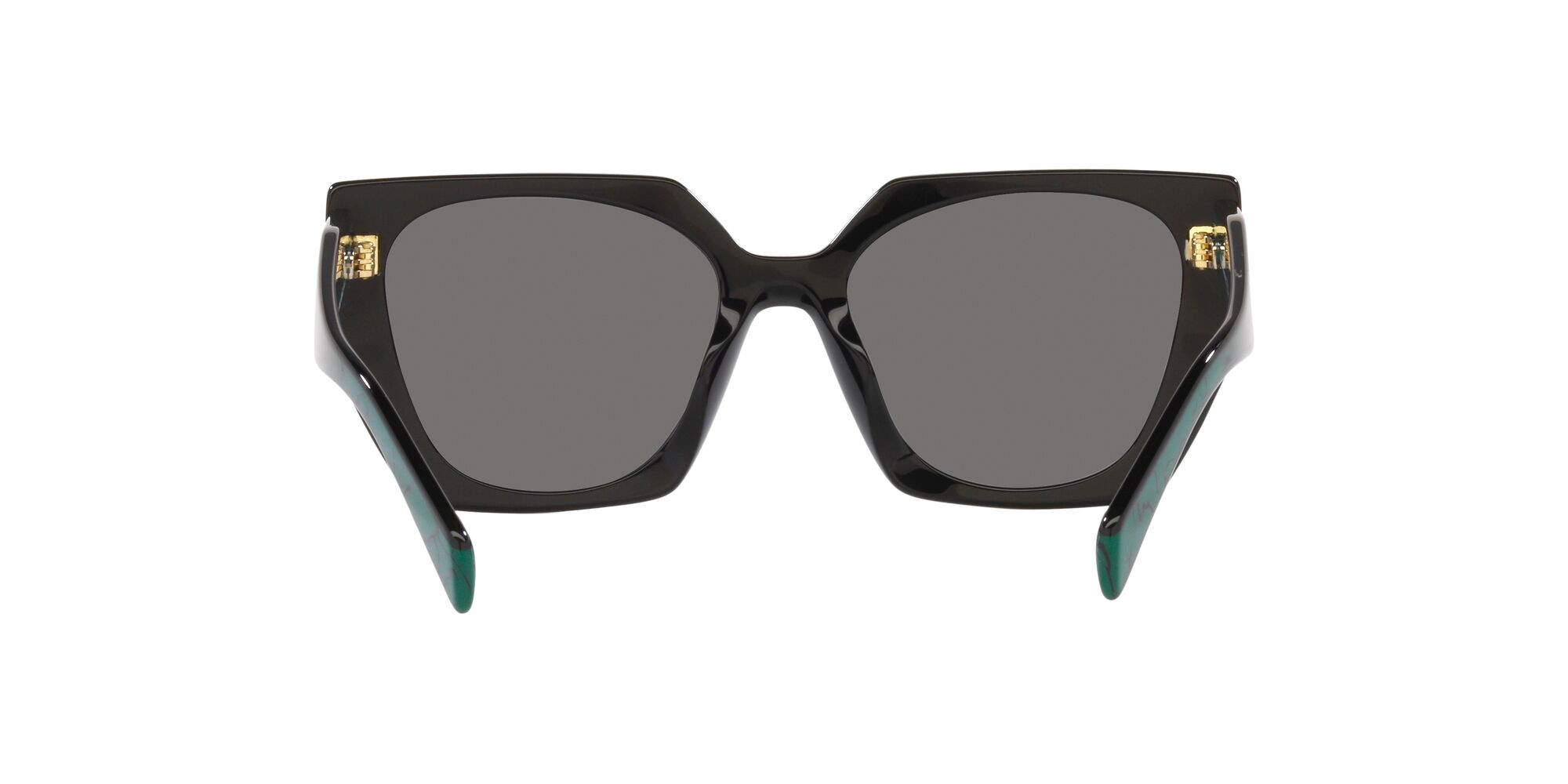 Occhiali da sole Prada PR 15WS (1AB5Z1) colore nero forma rettangolare lenti polar grigio scuro