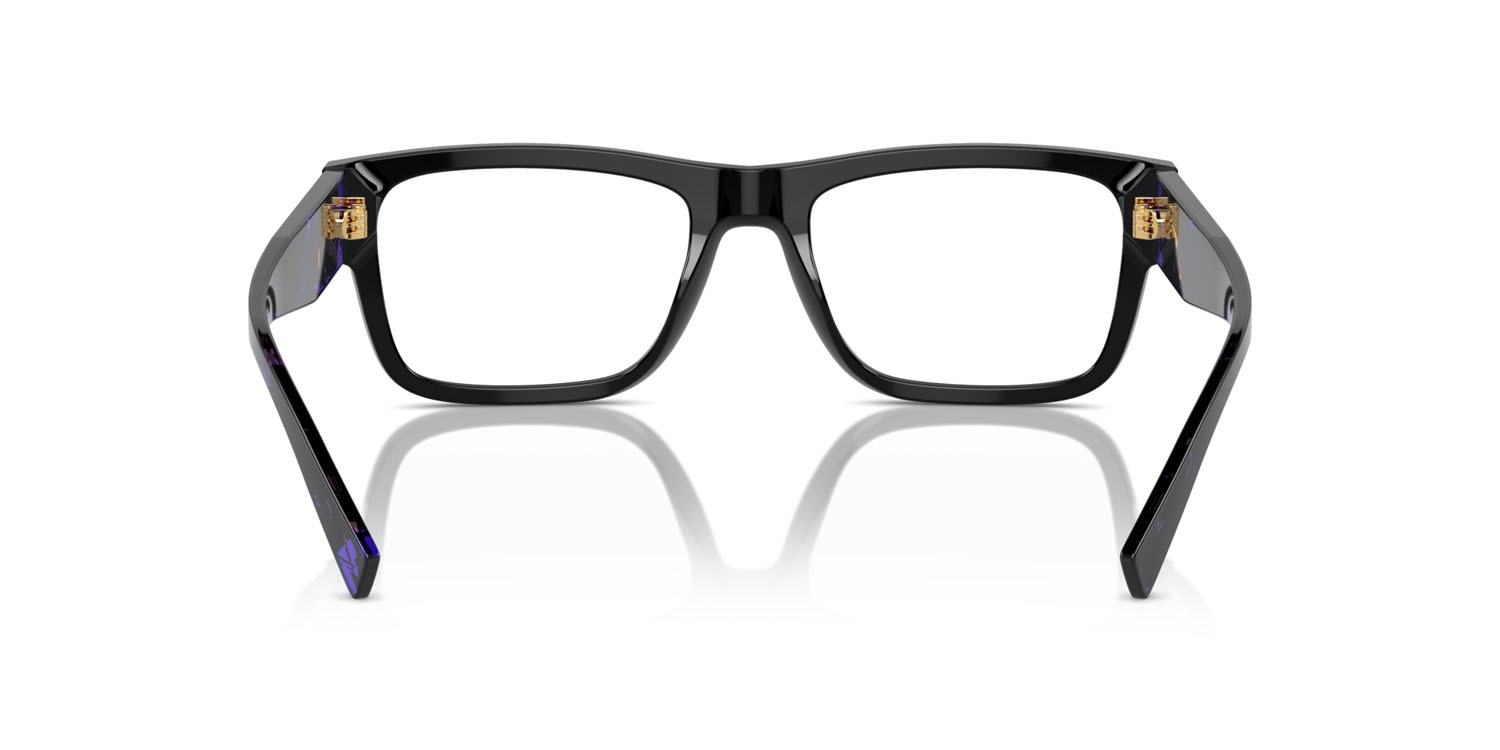 Eyeglasses Prada PR 15YV (19S1O1) color nero shape rectangle lenses lente demo