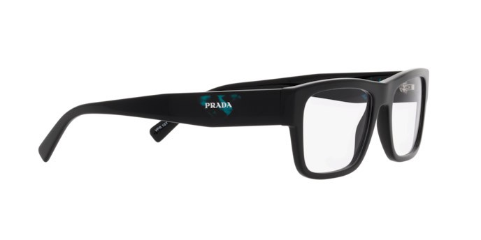 Eyeglasses Prada PR 15YV (1AB1O1) color black shape rectangle lenses demo lenses