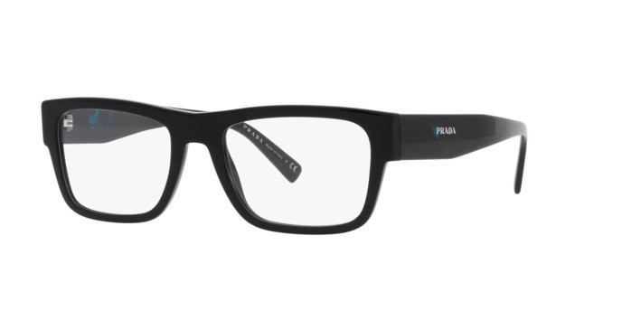 Eyeglasses Prada PR 15YV (1AB1O1) color black shape rectangle lenses demo lenses