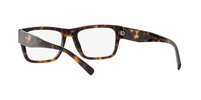 Eyeglasses Prada PR 15YV (2AU1O1) color havana shape rectangle lenses demo lens
