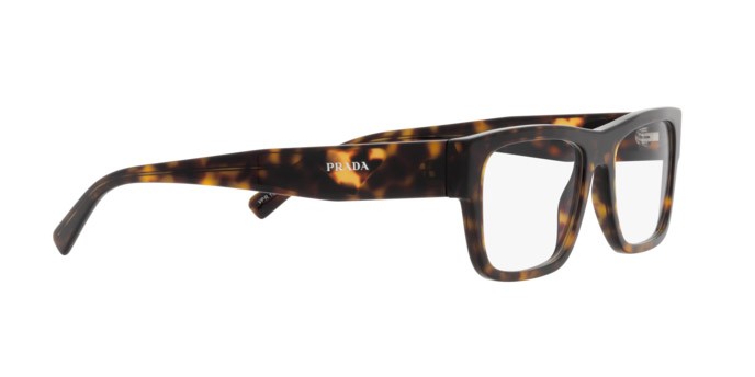 Eyeglasses Prada PR 15YV (2AU1O1) color havana shape rectangle lenses demo lens