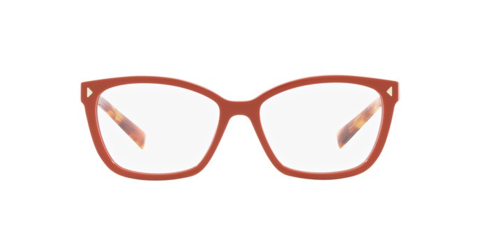 Brillen Prada PR 15ZV (14J1O1) farbe rosso form rechteckig gläser lente demo