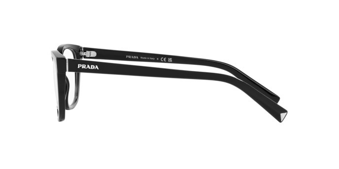 Eyeglasses Prada PR 15ZV (1AB1O1) color nero shape rectangle lenses lente demo