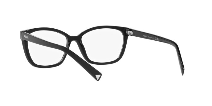 Eyeglasses Prada PR 15ZV (1AB1O1) color nero shape rectangle lenses lente demo
