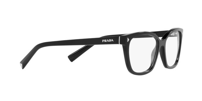 Eyeglasses Prada PR 15ZV (1AB1O1) color nero shape rectangle lenses lente demo