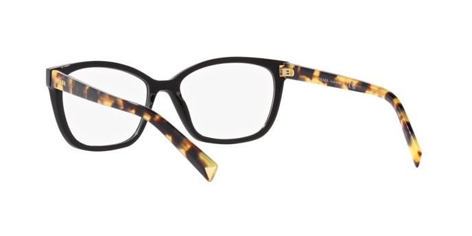 Eyeglasses Prada PR 15ZV (3891O1) color nero shape rectangle lenses lente demo