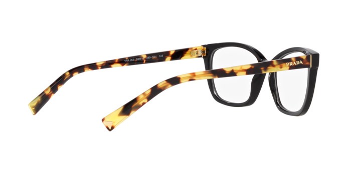 Eyeglasses Prada PR 15ZV (3891O1) color nero shape rectangle lenses lente demo